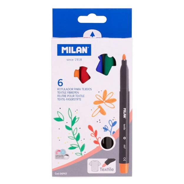 Flomasteriai   6 spalvų „667 Milan“, tekstiliniai