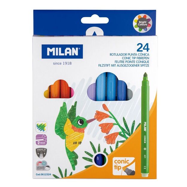 Flomasteriai 24 spalvų „Milan 631“