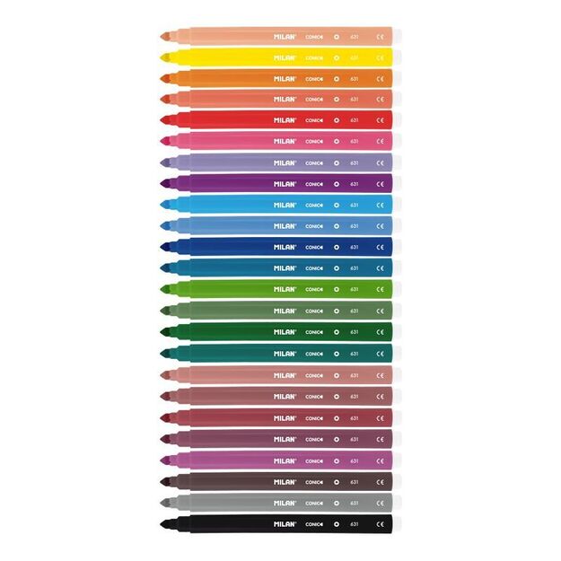 Flomasteriai 24 spalvų „Milan 631“
