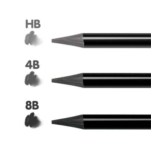 Grafitiniai  3 sp. „181“ pieštukai, teptukas