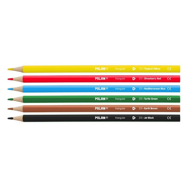 Spalvinimo pieštukai   6 spalvų „231 Milan“