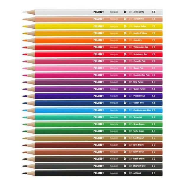 Spalvinimo pieštukai 24 spalvų „231“ plast.dėžutė