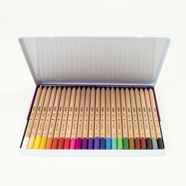 Spalvinimo pieštukai 24 spalvų „213“ metal.dėž