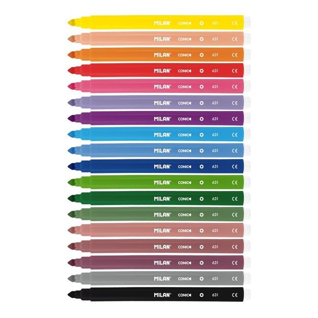 Flomasteriai 18 spalvų „Milan 631“