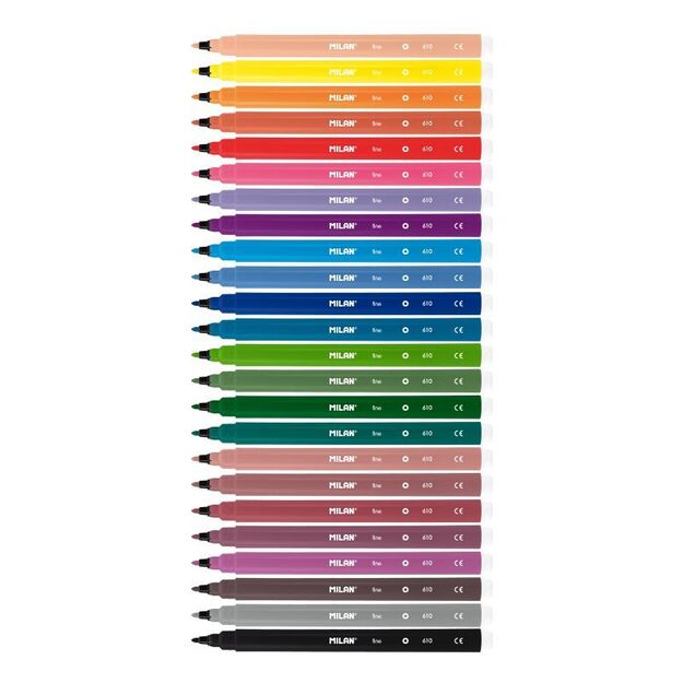 Flomasteriai 24 spalvų „Fine 610“