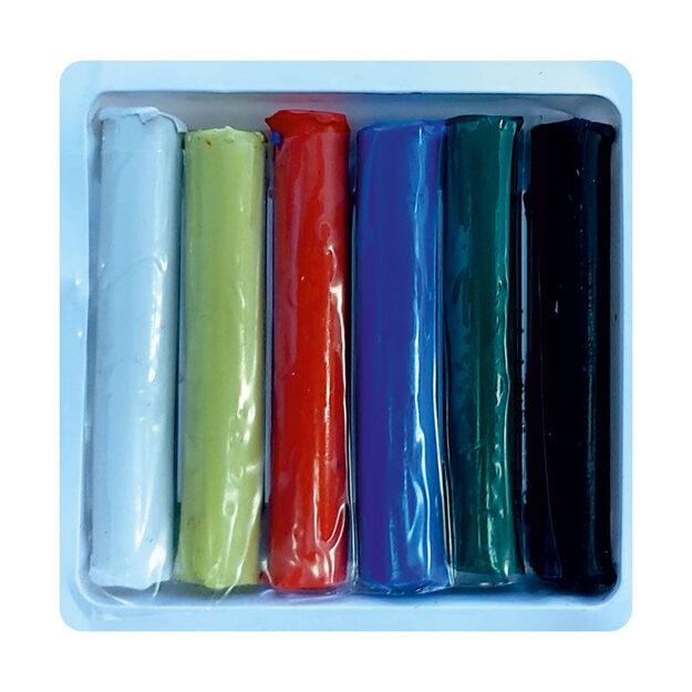 Plastilinas  6 spalvų „Finger“,  80g.