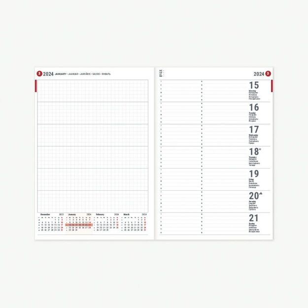 Planavimo kalendorius A5 „Unika“, PVC viršeliu