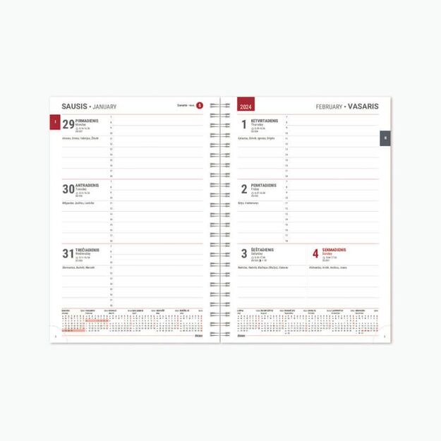 Planavimo kalendorius A5  PVC viršeliu